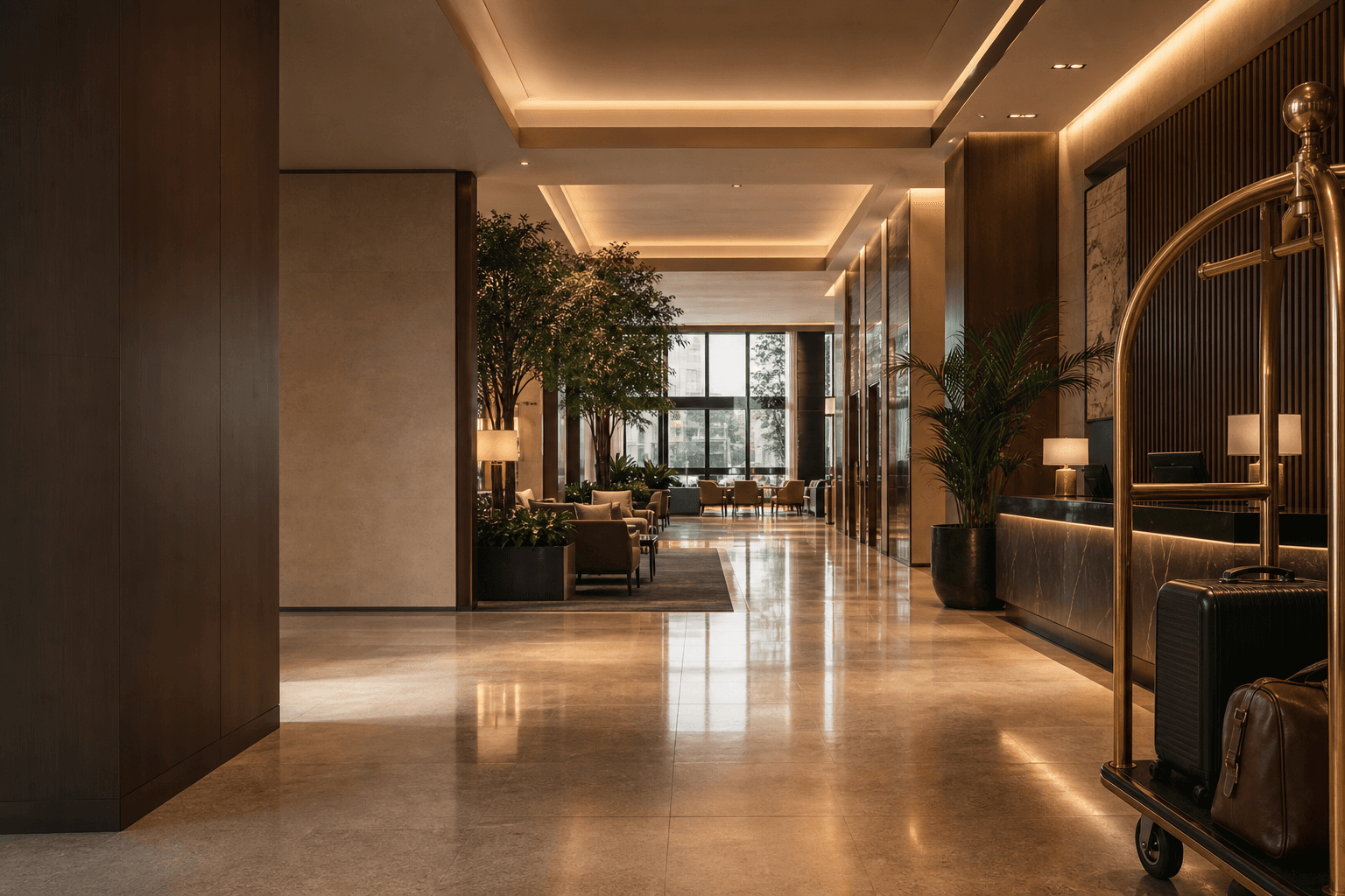 Premium business hotel lobby
